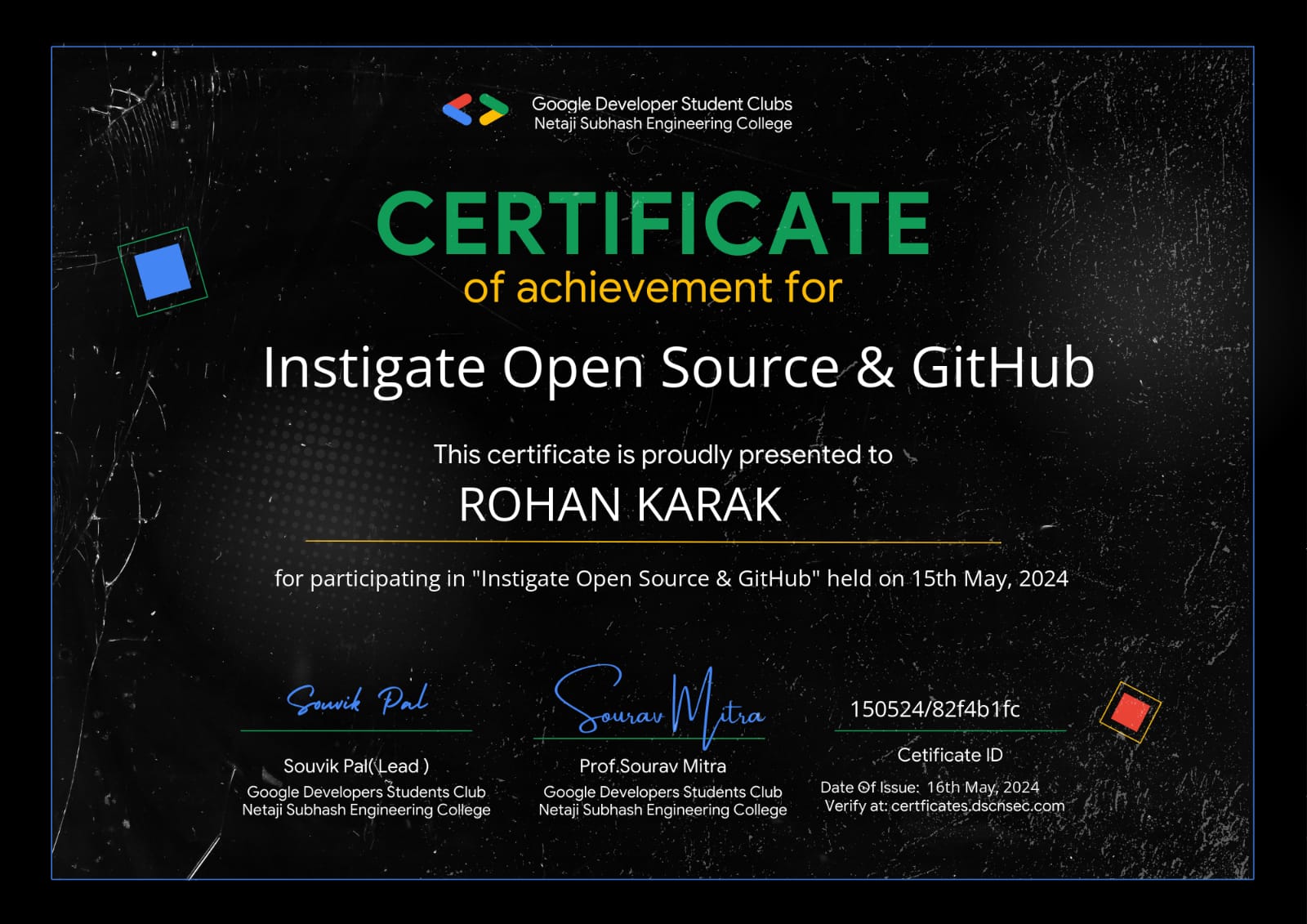 Certificate 1